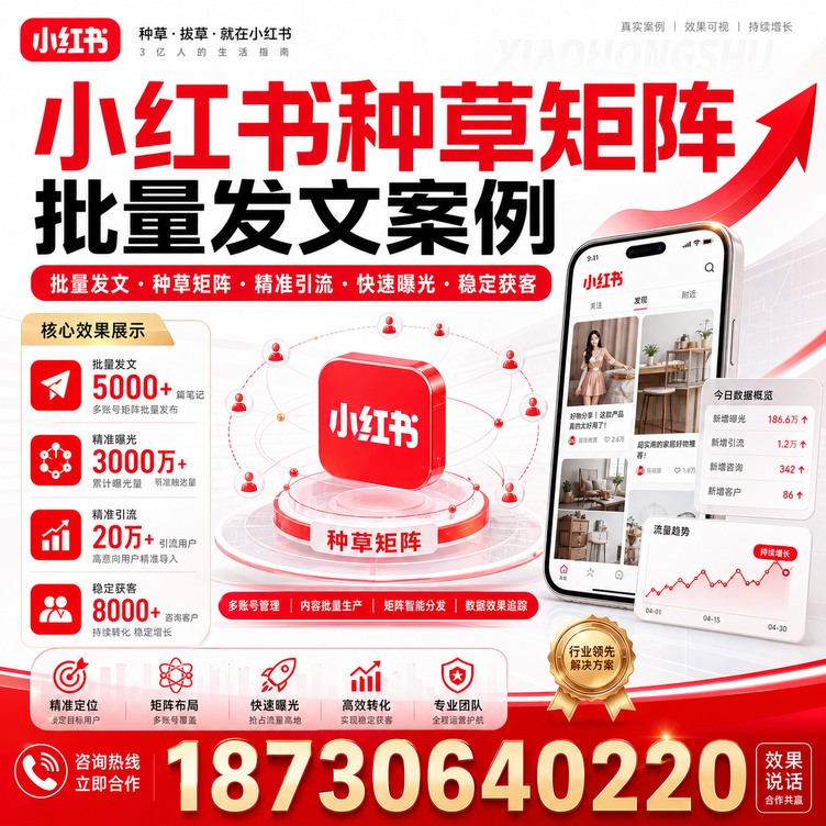 十堰小红书种草矩阵批量发文案例